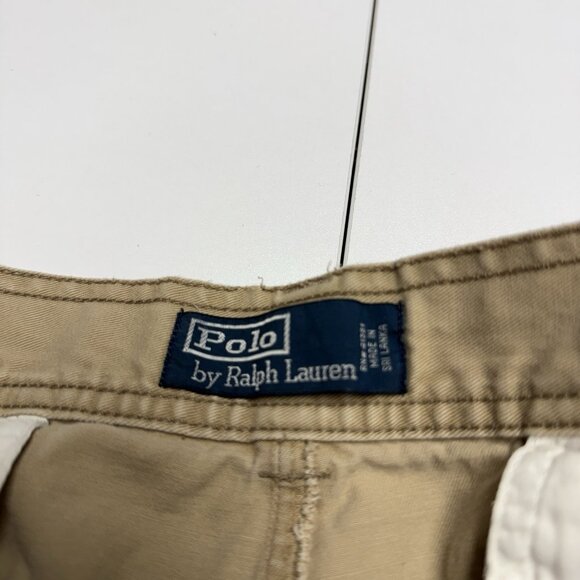 Vintage Polo Ralph Lauren Cargo Shirt Mens 34 (32x9.5) Beige - Picture 5 of 9